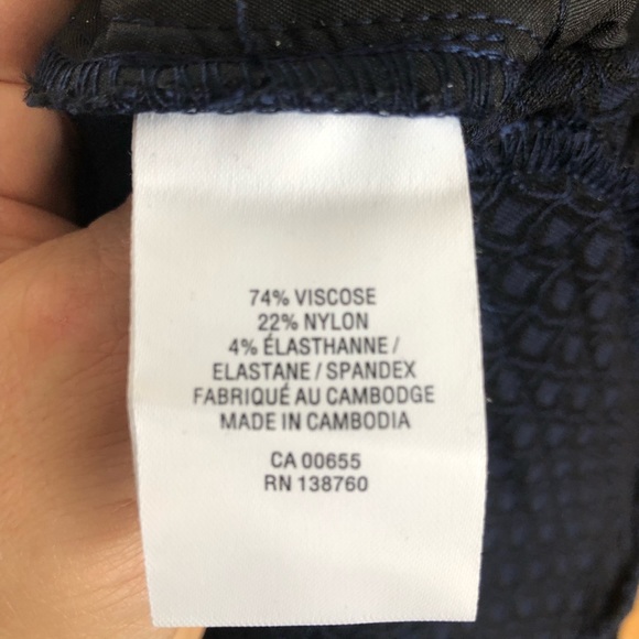 4 for 25$ Designed Navy Blue Straight Leg Pants. Women Size 12. - Picture 7 of 7